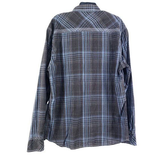 BKE Athletic Fit Plaid Shirt Mens XL Gray Long Sleeve Casual Cotton Blend - Picture 2 of 9